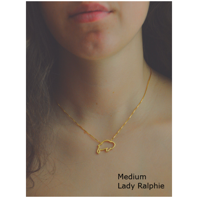 gold csu rams necklace